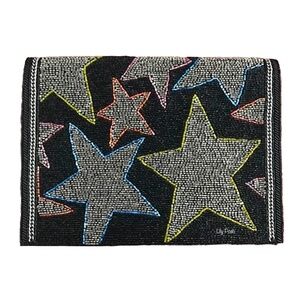 Lily Posh Beaded Star Clutch, Black Star Crossbody Clutch Bag